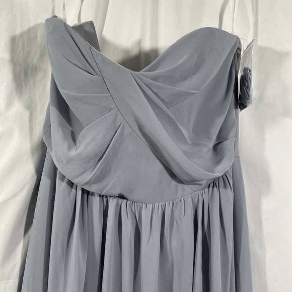 NEW Social Bridesmaids [ 14 ] Strapless Georgette‎ '8159' A-Line Gown - Picture 8 of 12